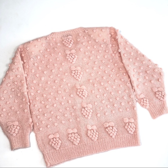 VTG DALLCO’ROMA 🍇 mohair wool sweater grapes wine theme 🍇 🍇 🍇 🍷 - Picture 5 of 11